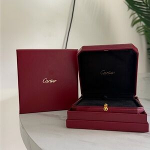 Cartier Jewelry Box Red Gift Case With Outer Box Authentic Excellent